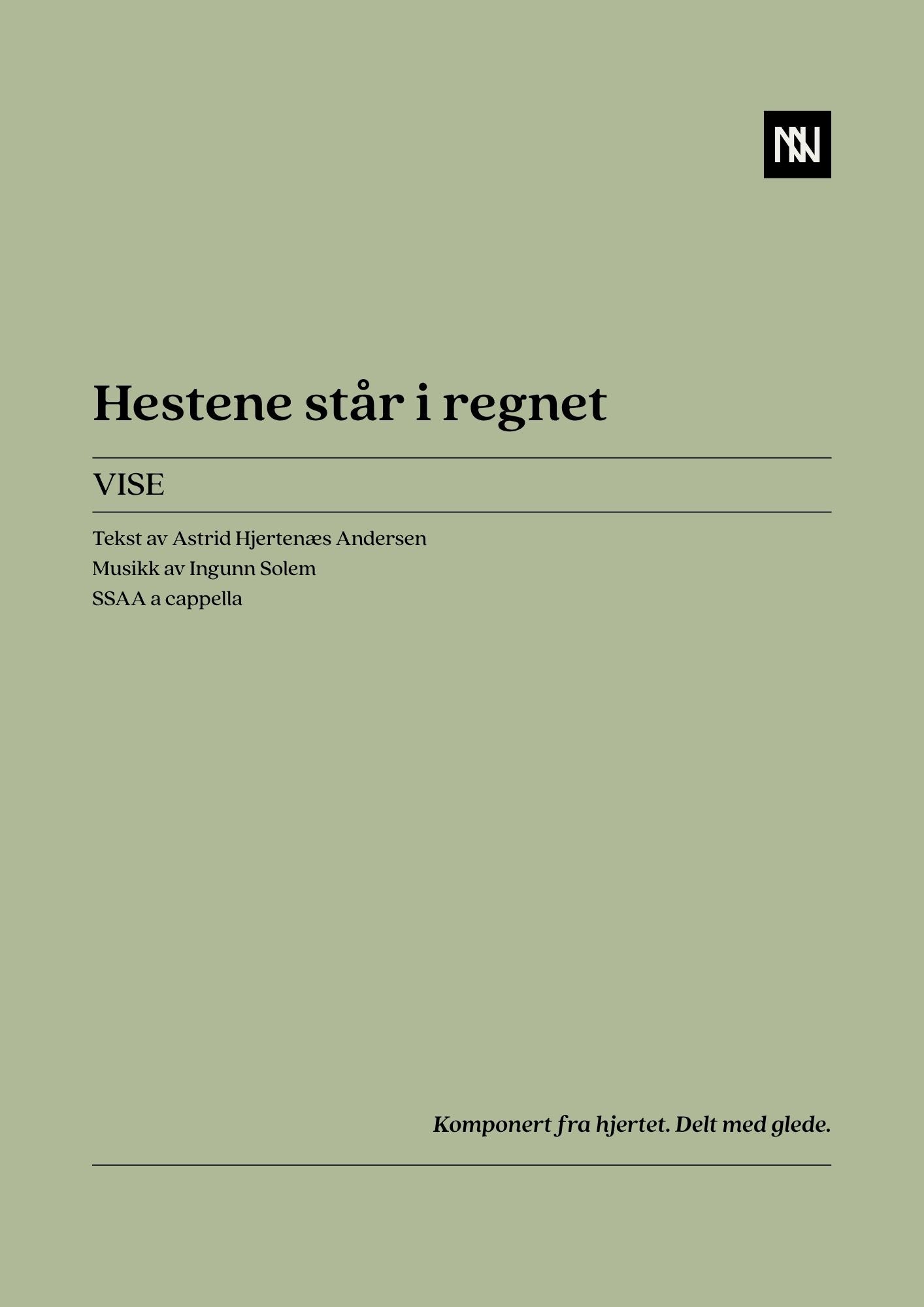 Hestene står i regnet SSAA