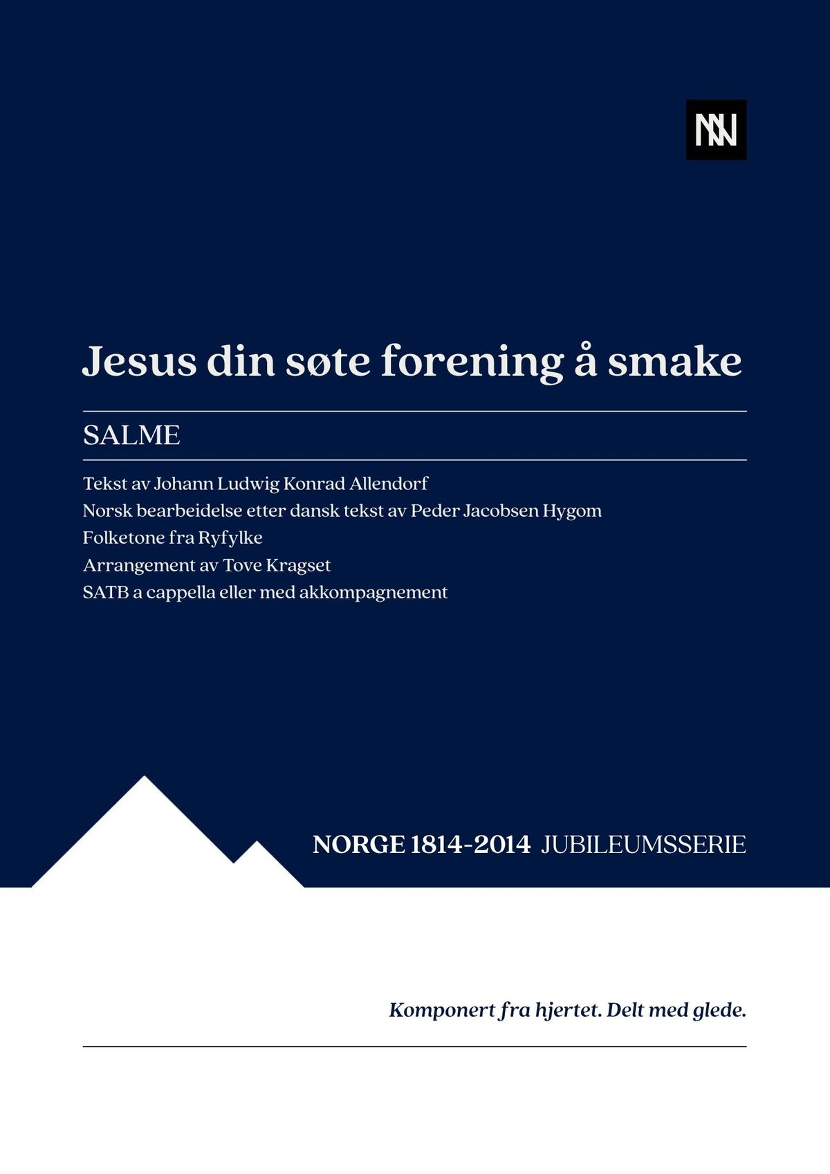 Jesus din søte forening å smake SATB