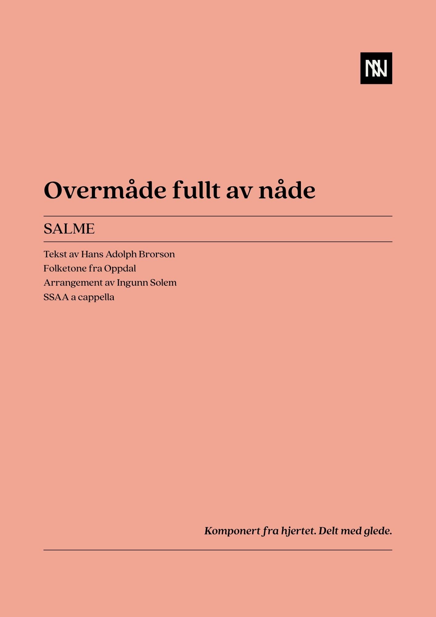 Overmåde fullt av nåde SSAA