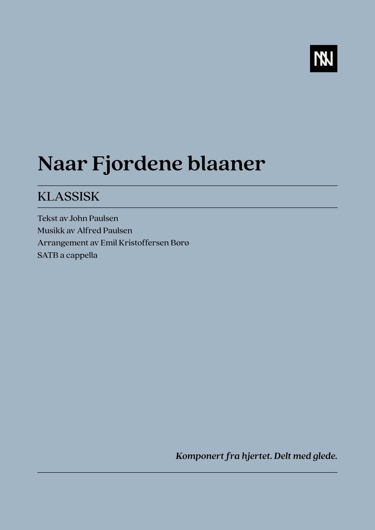 Naar Fjordene blaaner SATB