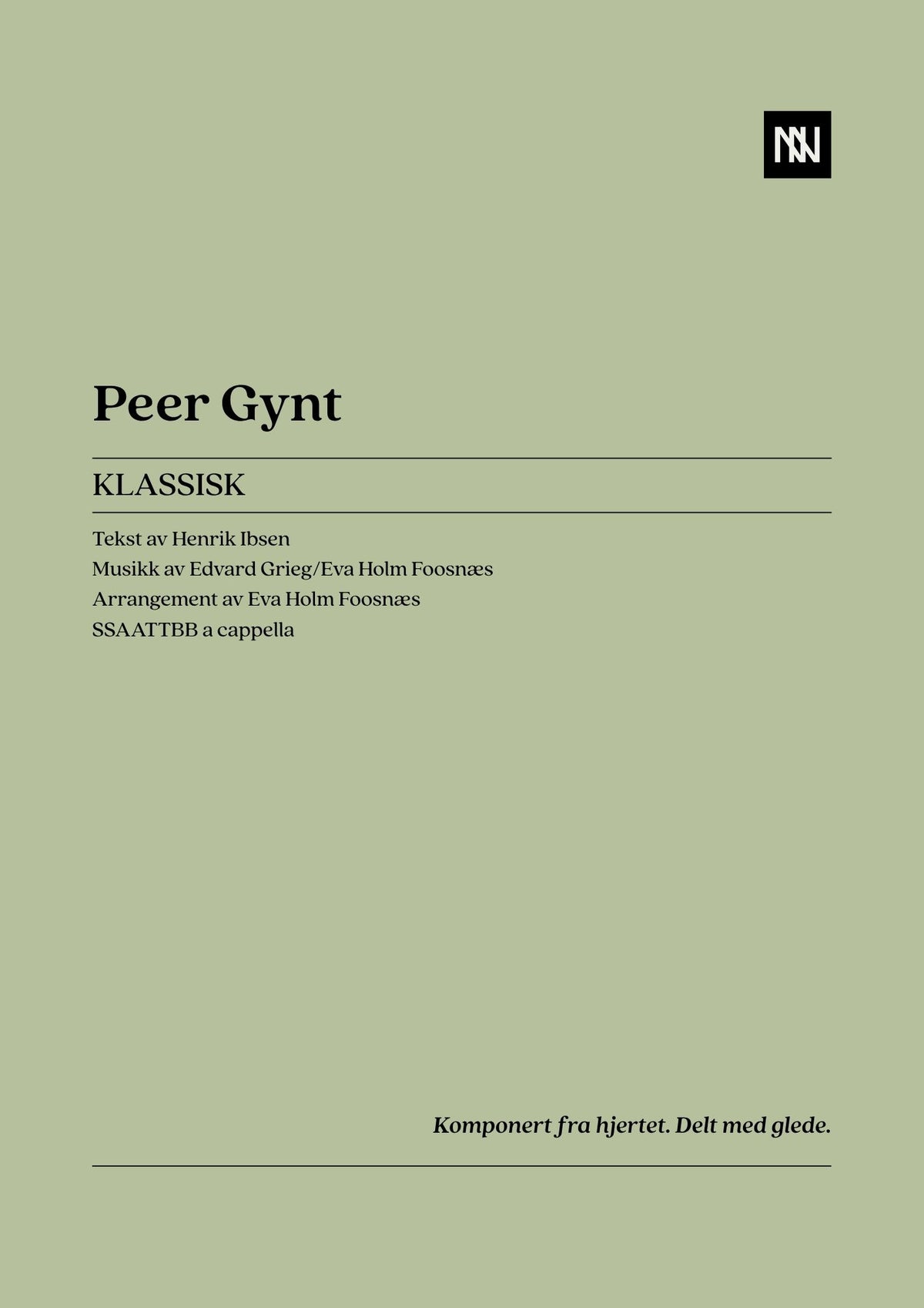 Peer Gynt SSAATTBB